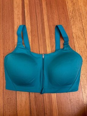 all in motion Teal Front-Zip Sports Bra